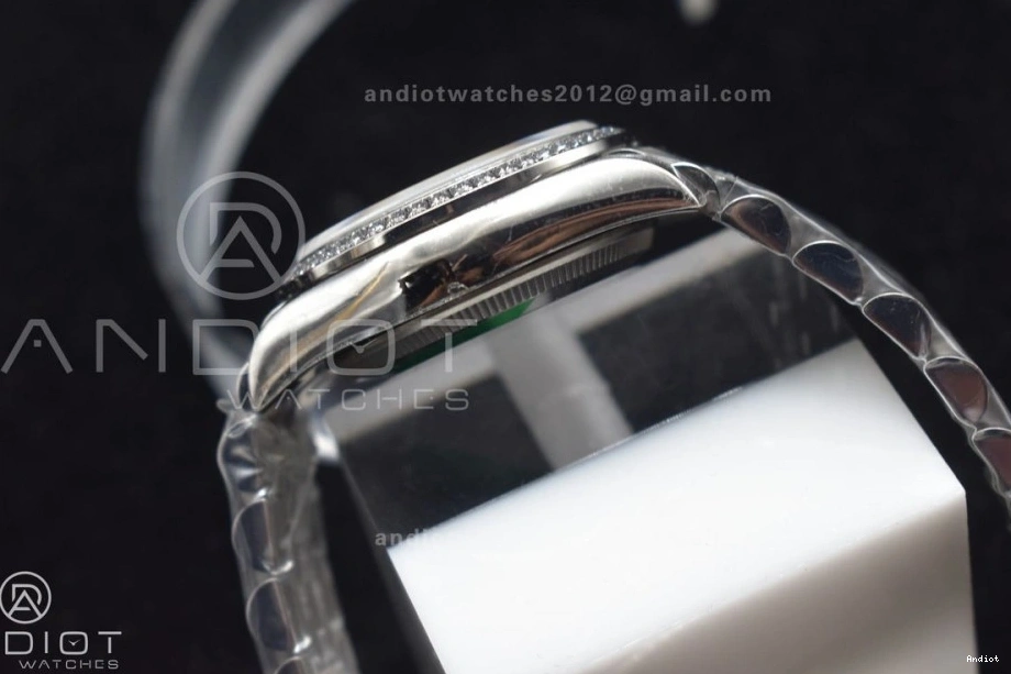 Dial President 278289 On White Steel Ladies Syle Bracelet Bezel 316L DateJust WF 31 Fluted 0427